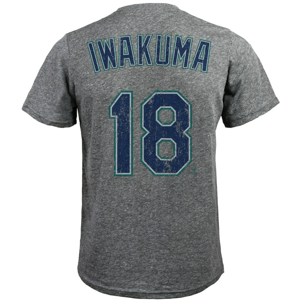 Hisashi Iwakuma Seattle Mariners Majestic Threads Premium Tri-Blend Name & Number T-Shirt | MLB Discount