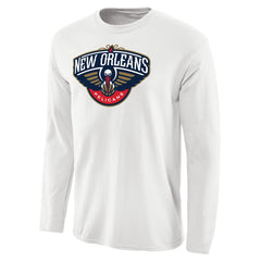 New Orleans Pelicans Primary Logo Long Sleeve T-Shirt New