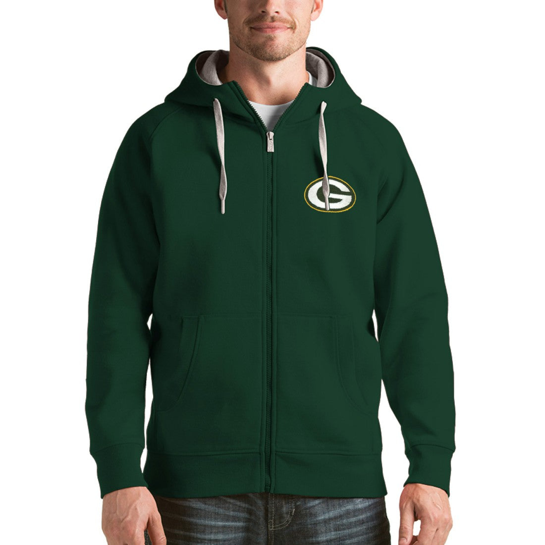 Green Bay Packers  Antigua Victory Full-Zip Hoodie