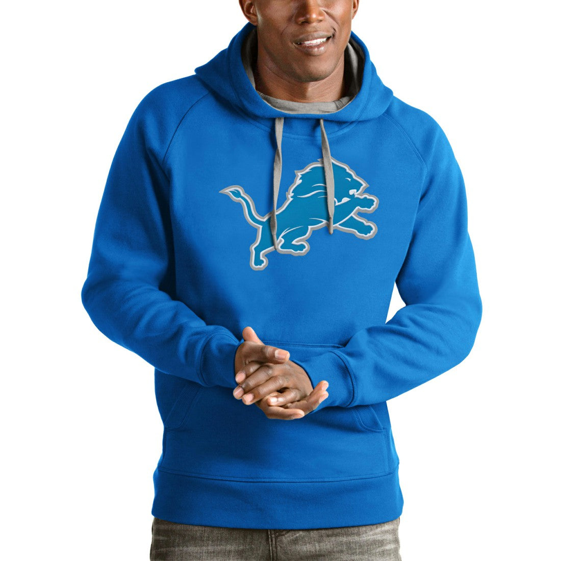 Detroit Lions  Antigua Victory Pullover Hoodie