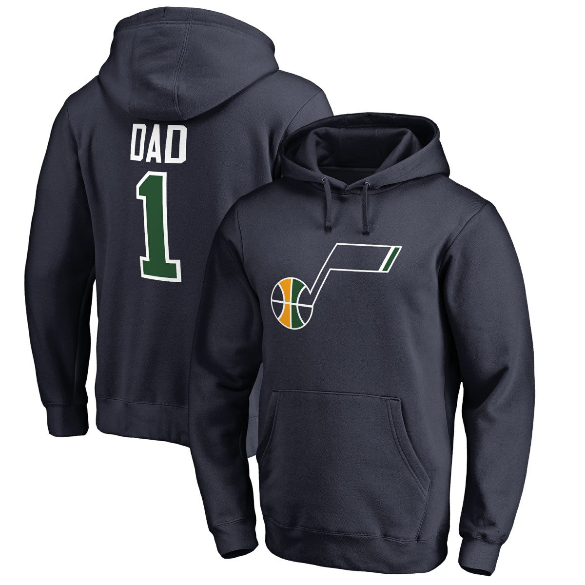Utah Jazz #1 Dad Pullover Hoodie On Sale