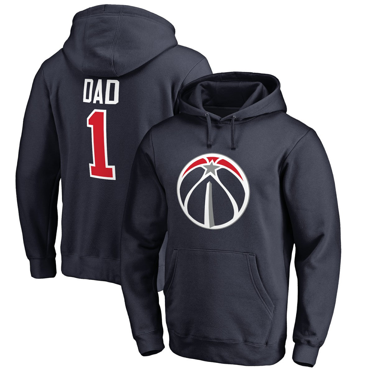 Washington Wizards #1 Dad Pullover Hoodie Outlet
