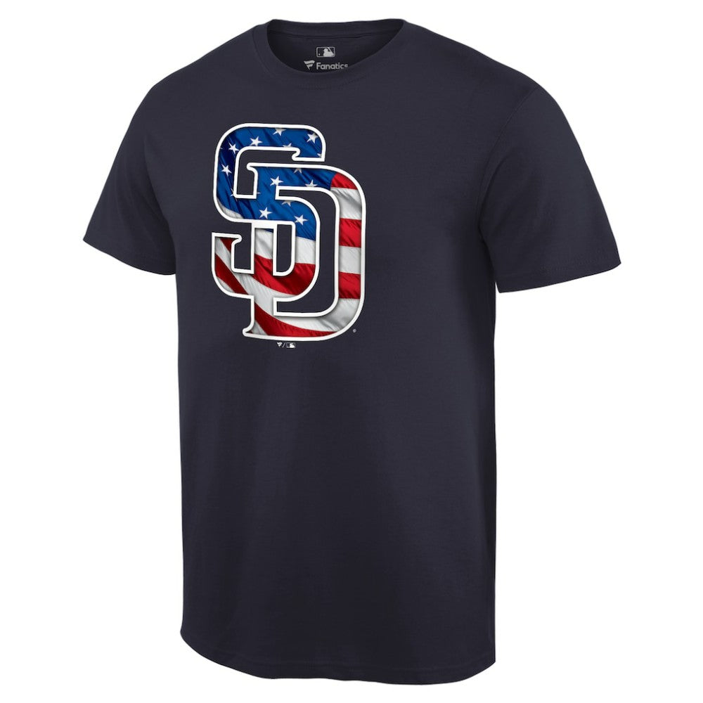 San Diego Padres Memorial Day Banner Wave Logo T-Shirt | MLB Outlet