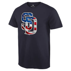 San Diego Padres Memorial Day Banner Wave Logo T-Shirt | MLB Outlet