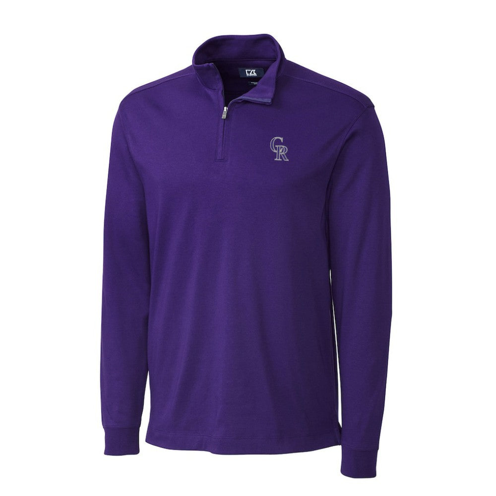 Colorado Rockies Cutter & Buck Belfair Half-Zip Pullover Jacket | MLB New