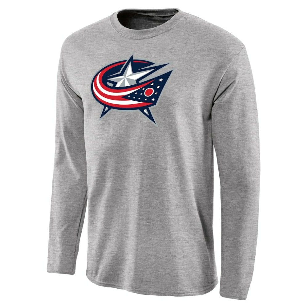 Columbus Blue Jackets Team Primary Logo Long Sleeve T-Shirt Discount