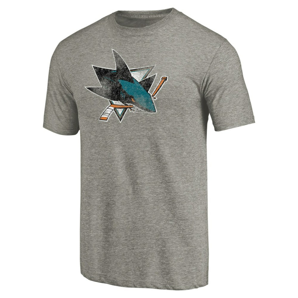 San Jose Sharks Distressed Team Logo Tri-Blend T-Shirt Online