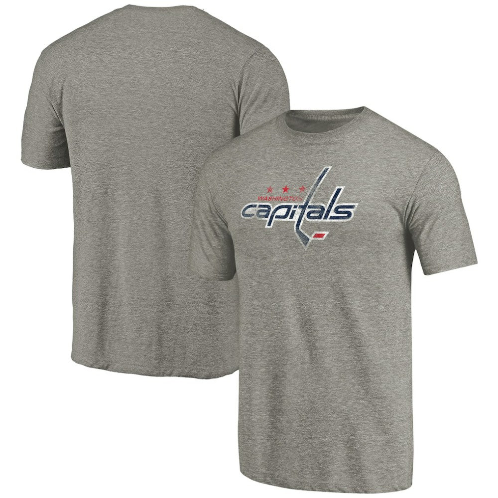 Washington Capitals Distressed Team Logo Tri-Blend T-Shirt Outlet