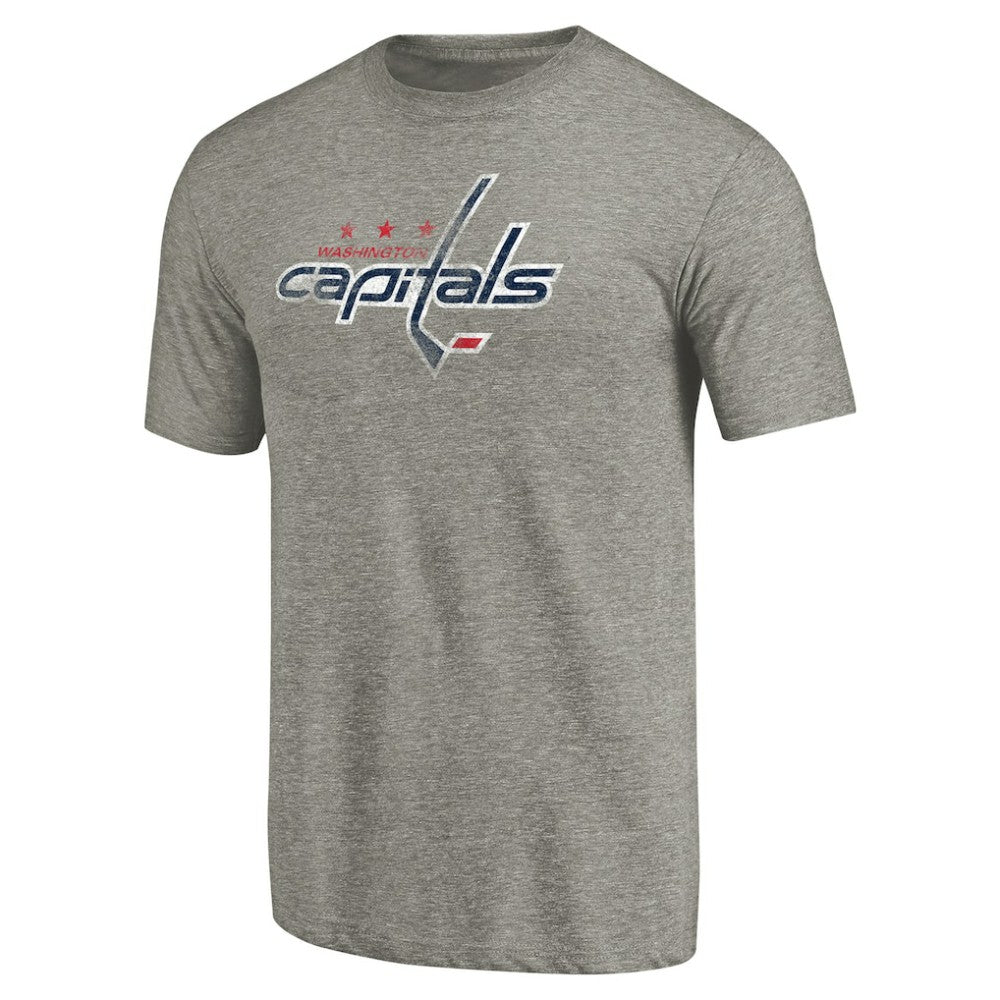 Washington Capitals Distressed Team Logo Tri-Blend T-Shirt Outlet