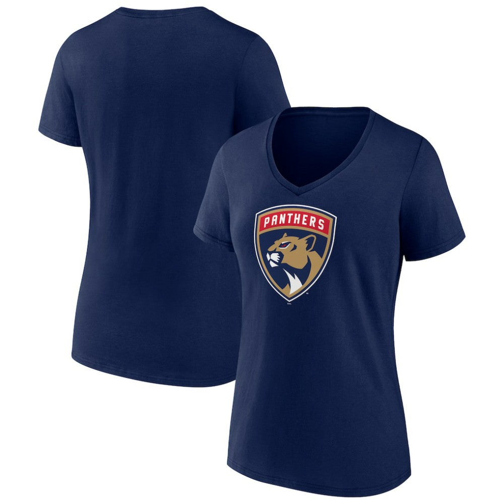 Florida Panthers Women's Primary Logo V-Neck T-Shirt On Sale