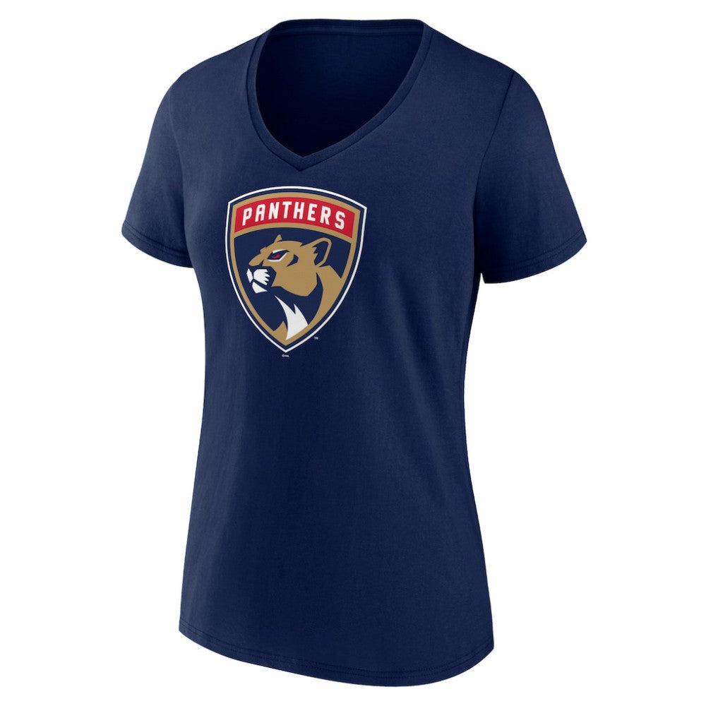 Florida Panthers Women's Primary Logo V-Neck T-Shirt On Sale