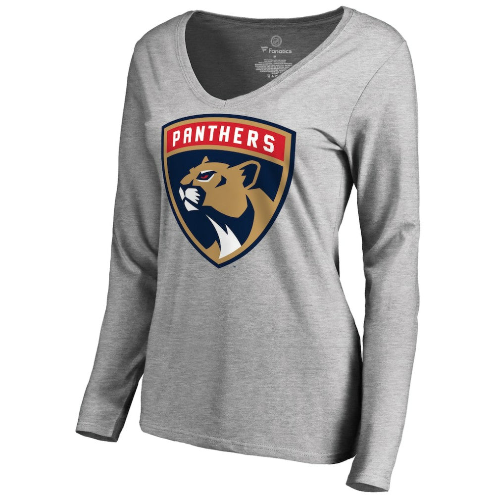 Florida Panthers Women's New Logo Long Sleeve V-Neck T-Shirt On Sale