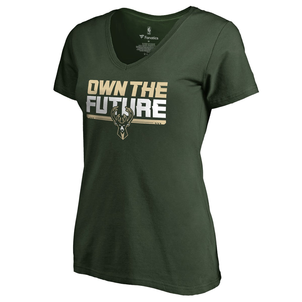 Milwaukee Bucks Women's #Ownthefuture V-Neck T-Shirt Online