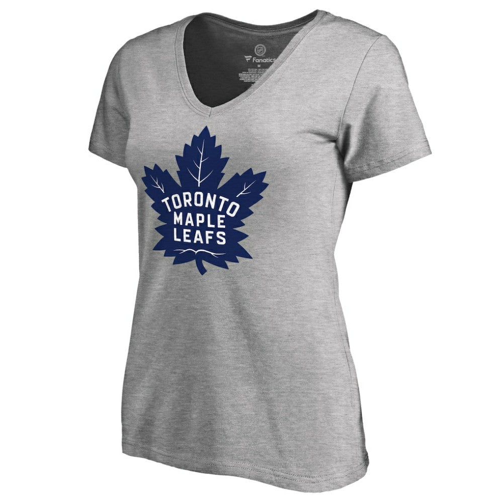 Toronto Maple Leafs Women's New Primary Logo V-Neck T-Shirt On Sale
