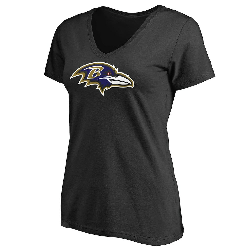 Baltimore Ravens  Women's Primary Team Logo V-Neck T-Shirt