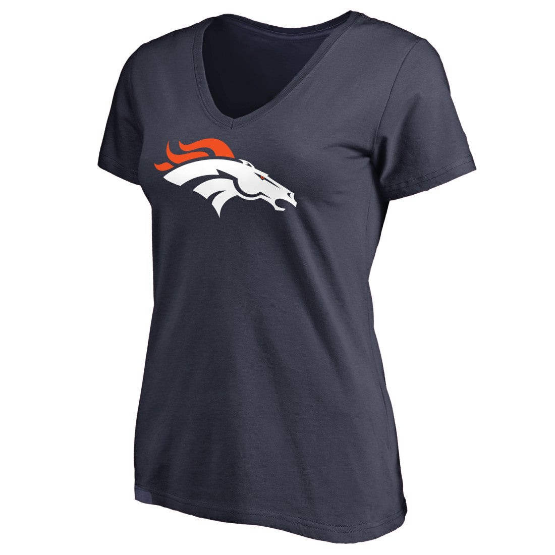 Denver Broncos  Pro Line Women's Primary Team Logo 2 V-Neck T-Shirt
