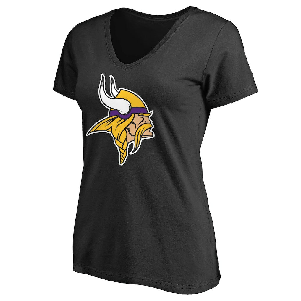 Minnesota Vikings  Women's Primary Team Logo V-Neck T-Shirt