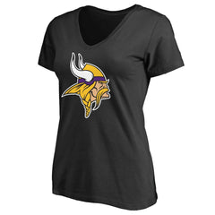 Minnesota Vikings  Women's Primary Team Logo V-Neck T-Shirt
