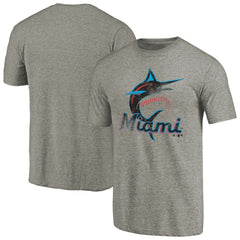 Miami Marlins Distressed Team Tri-Blend T-Shirt | MLB US