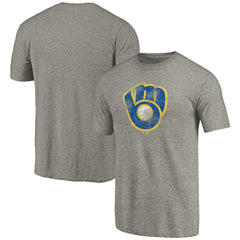Milwaukee Brewers Distressed Team Tri-Blend T-Shirt | MLB Online