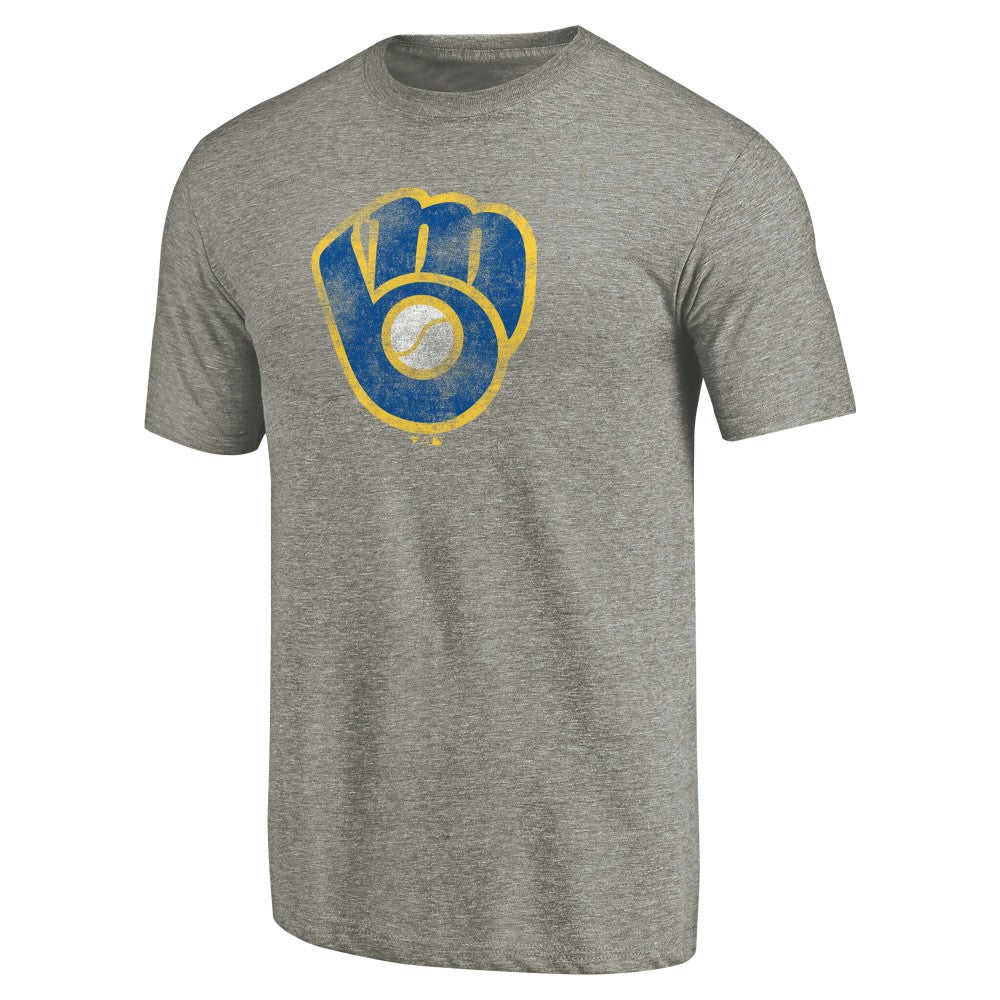 Milwaukee Brewers Distressed Team Tri-Blend T-Shirt | MLB Online