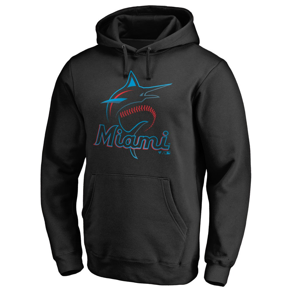 Miami Marlins Official Logo Fitted Pullover Hoodie | MLB Near me
