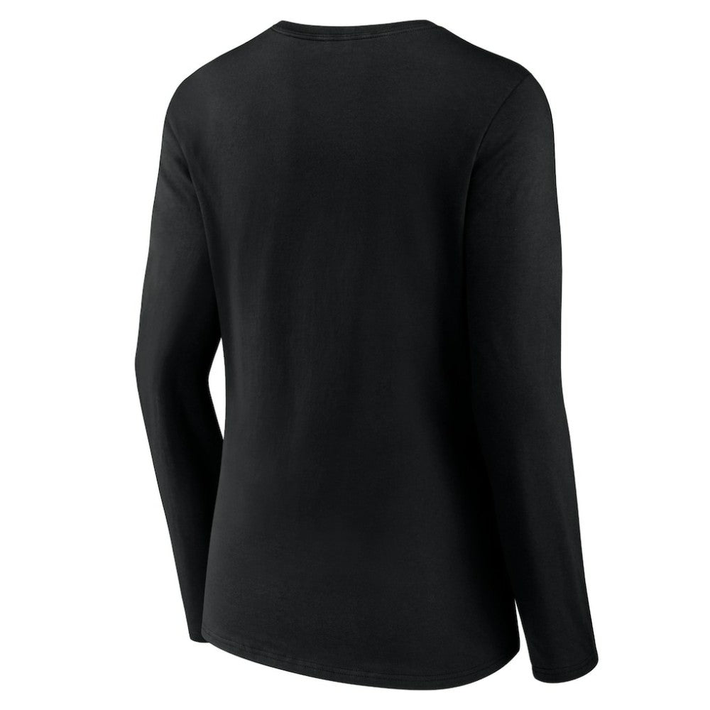 Pittsburgh Pirates Women's Team Color Primary Logo V-Neck Long Sleeve T-Shirt | MLB Outlet