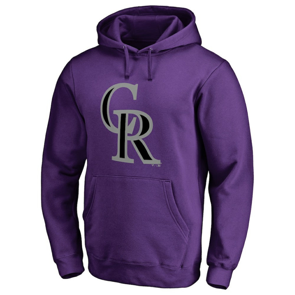 Colorado Rockies Official Logo Fitted Pullover Hoodie | MLB US