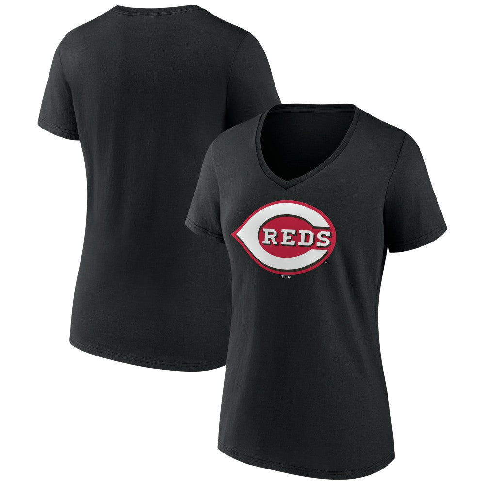 Cincinnati Reds Women's Secondary Color Primary Logo T-Shirt | MLB Sale