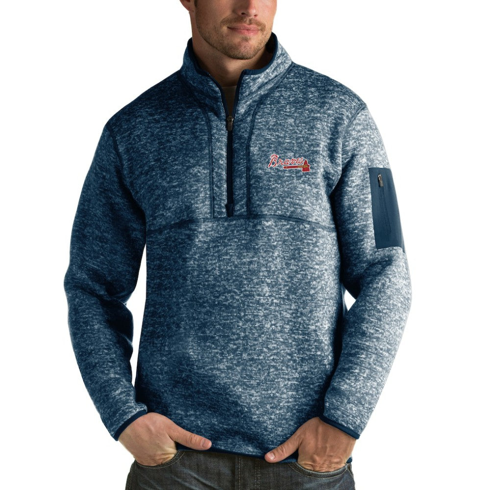 Atlanta Braves Antigua Fortune Half-Zip Sweater | MLB New