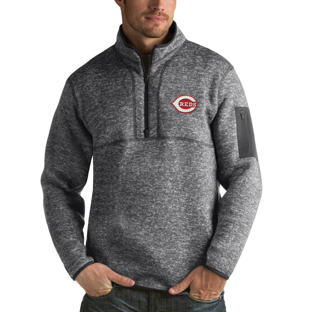 Cincinnati Reds Antigua Fortune Half-Zip Sweater | MLB Sale