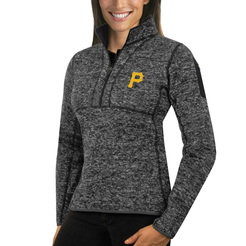 Pittsburgh Pirates Antigua Women's Fortune Half-Zip Pullover Sweater | MLB Discount