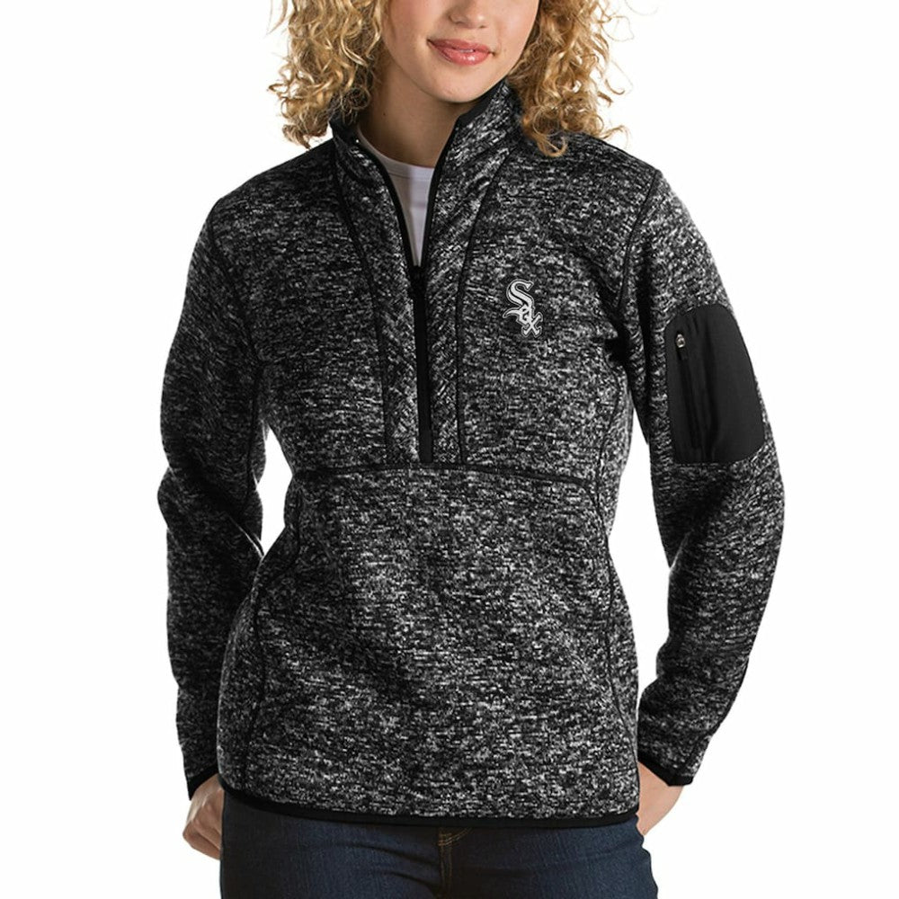 Chicago White Sox Antigua Women's Fortune Half-Zip Pullover Sweater | MLB New