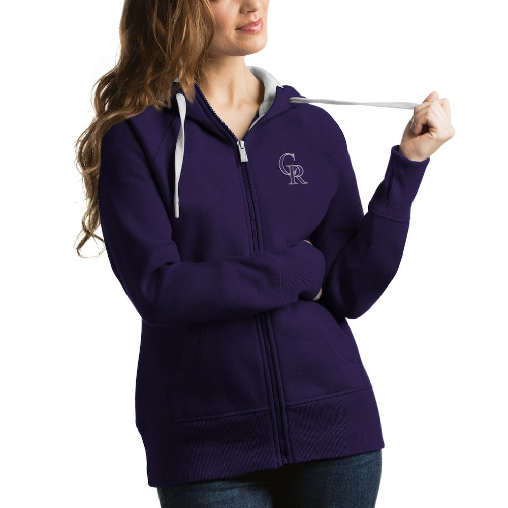 Colorado Rockies Antigua Women's Victory Full-Zip Hoodie | MLB Shop