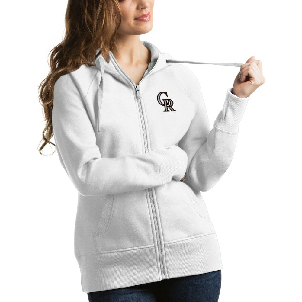 Colorado Rockies Antigua Women's Victory Full-Zip Hoodie | MLB US