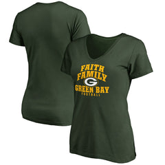 Green Bay Packers  Women's Faith Family T-Shirt