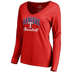 Texas Rangers Women's Victory Script Long Sleeve T-Shirt | MLB For sale