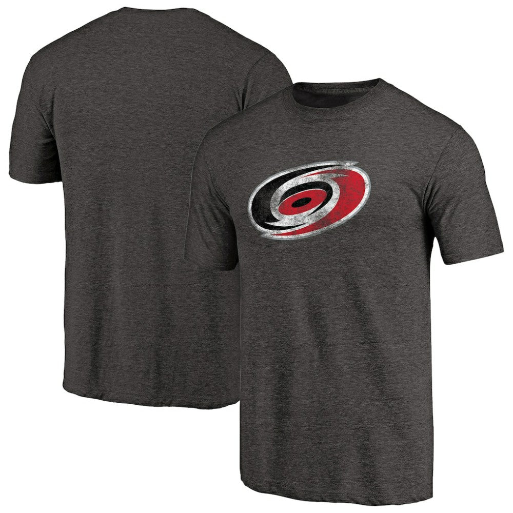 Carolina Hurricanes Distressed Team Primary Logo Tri-Blend T-Shirt Sale