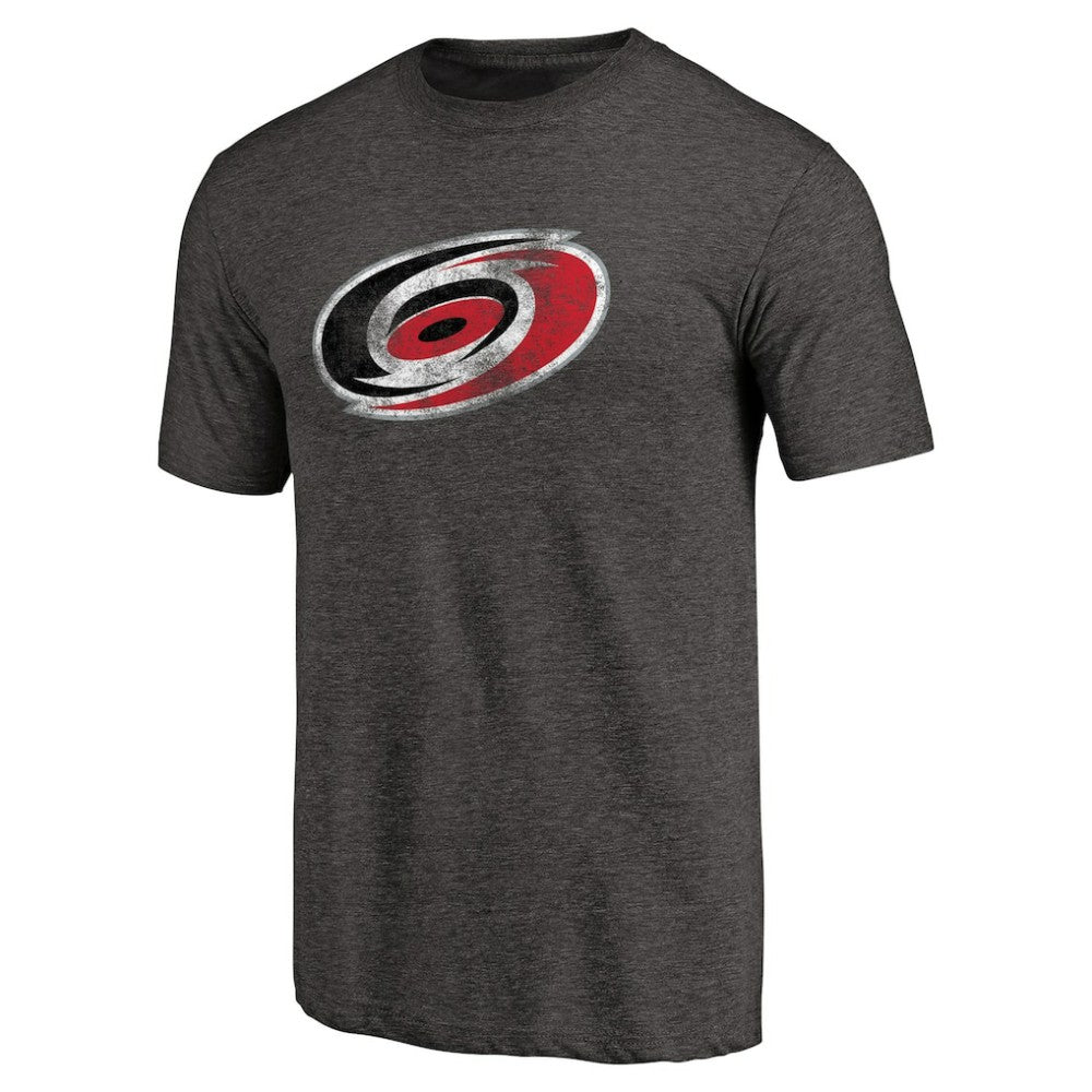 Carolina Hurricanes Distressed Team Primary Logo Tri-Blend T-Shirt Sale