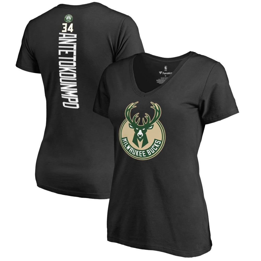 Giannis Antetokounmpo Milwaukee Bucks Women's Backer T-Shirt On Sale