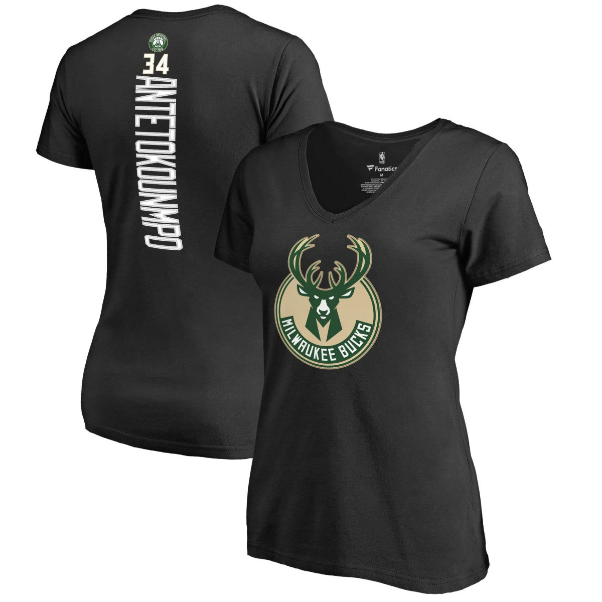 Giannis Antetokounmpo Milwaukee Bucks Women's Backer T-Shirt On Sale