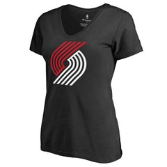 Portland Trail Blazers Women's Primary Logo V-Neck T-Shirt Discount