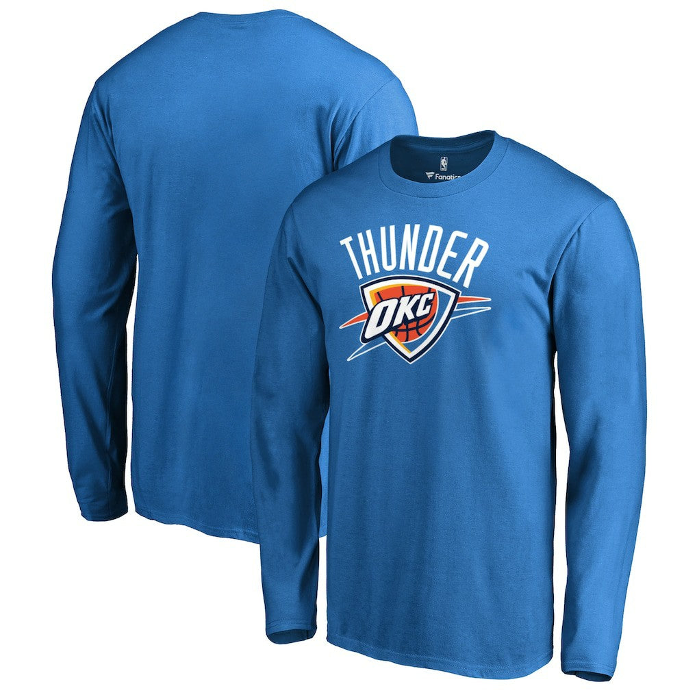 Oklahoma City Thunder Primary Logo Long Sleeve T-Shirt On Sale