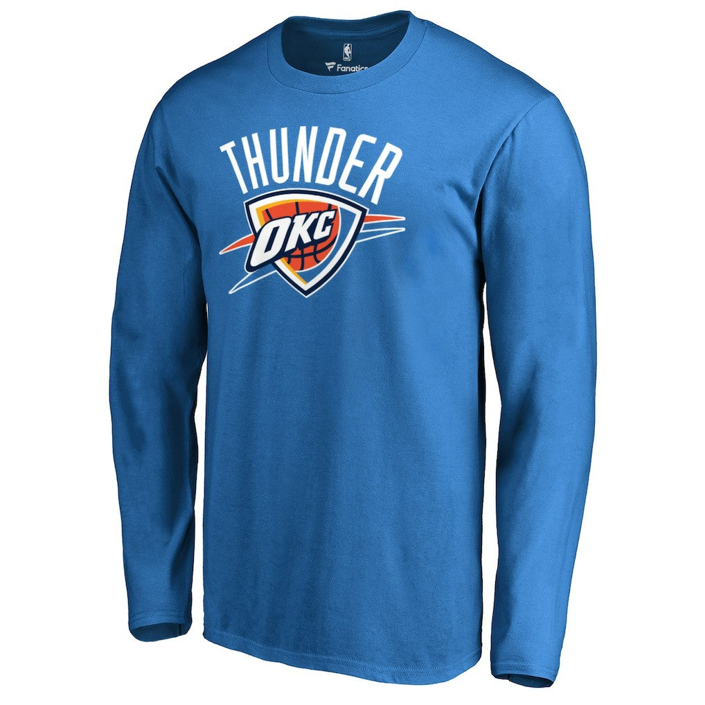 Oklahoma City Thunder Primary Logo Long Sleeve T-Shirt On Sale