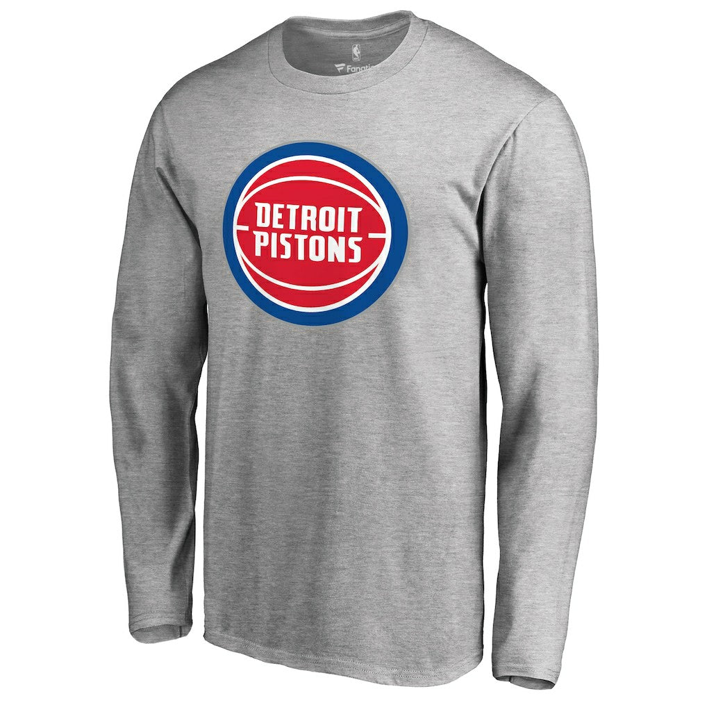 Detroit Pistons Primary Logo Long Sleeve T-Shirt sale Discount