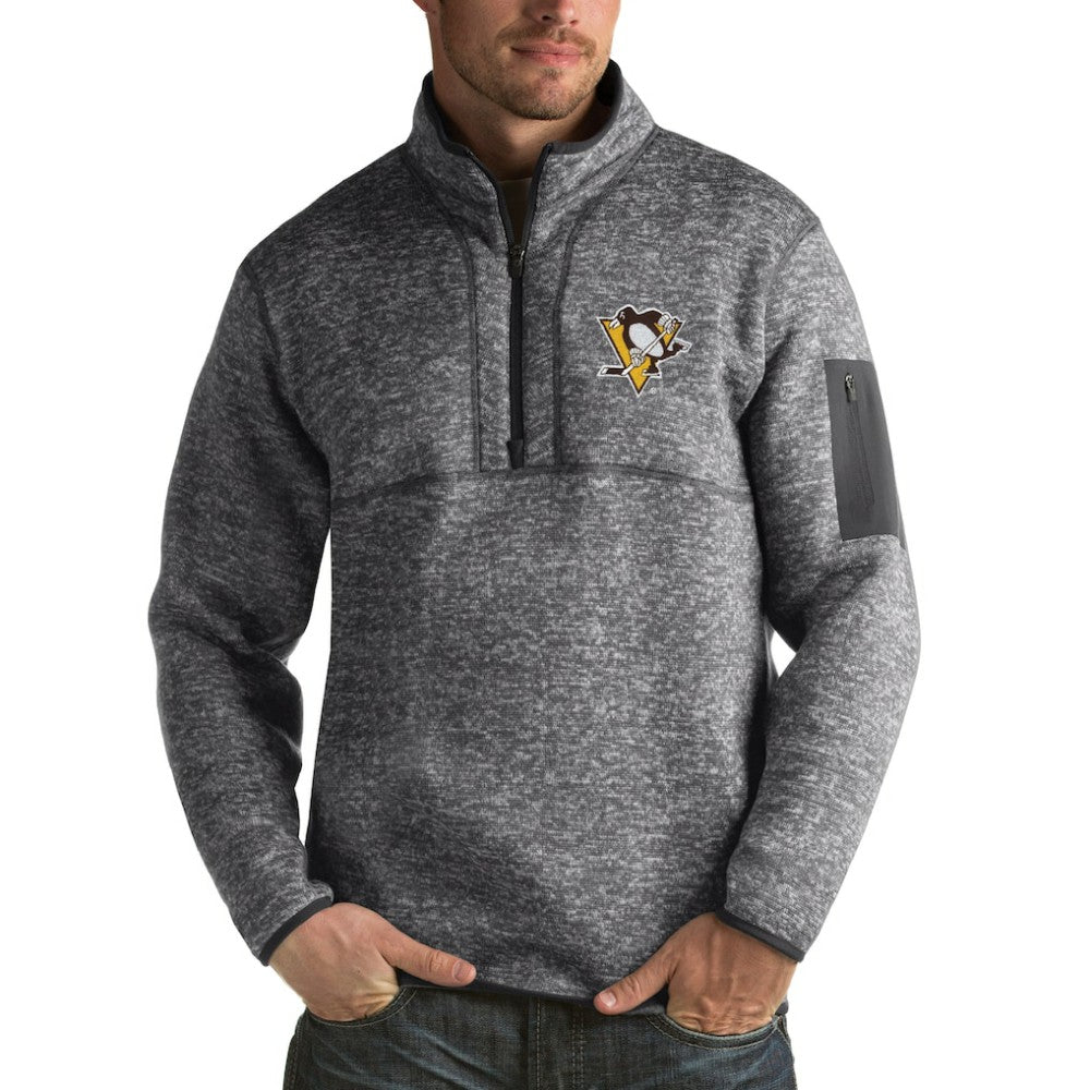 Pittsburgh Penguins Antigua Fortune 1/2-Zip Pullover Jacket For Sale