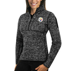 Pittsburgh Steelers  Antigua Women's Fortune Half-Zip Sweater