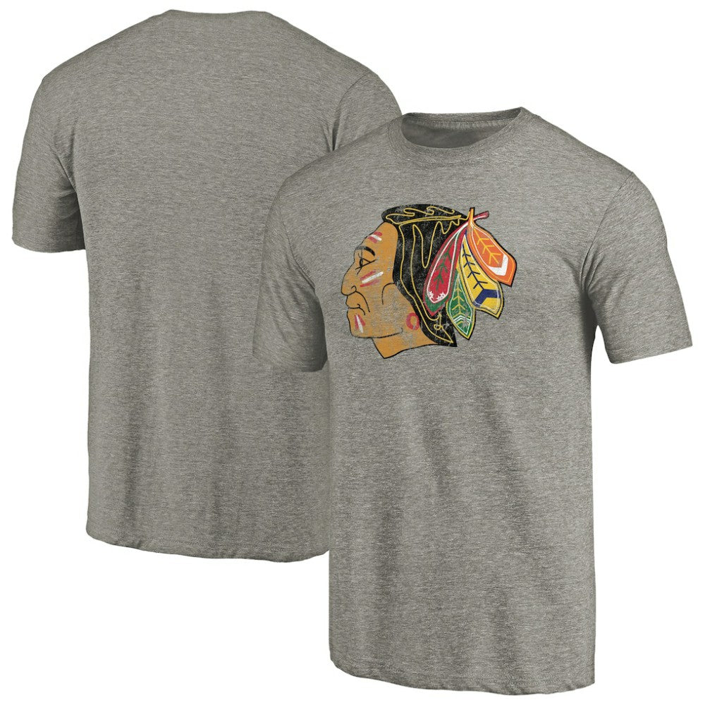 Chicago Blackhawks Throwback Logo 1960-1961 Tri-Blend T-Shirt Outlet