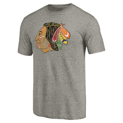 Chicago Blackhawks Throwback Logo 1960-1961 Tri-Blend T-Shirt Outlet