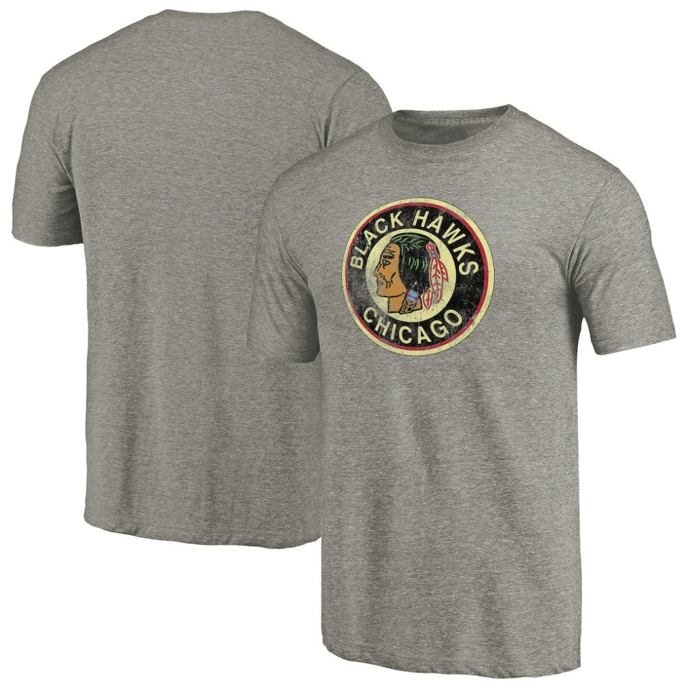 Chicago Blackhawks Throwback Logo 1937-1938 Tri-Blend T-Shirt Online